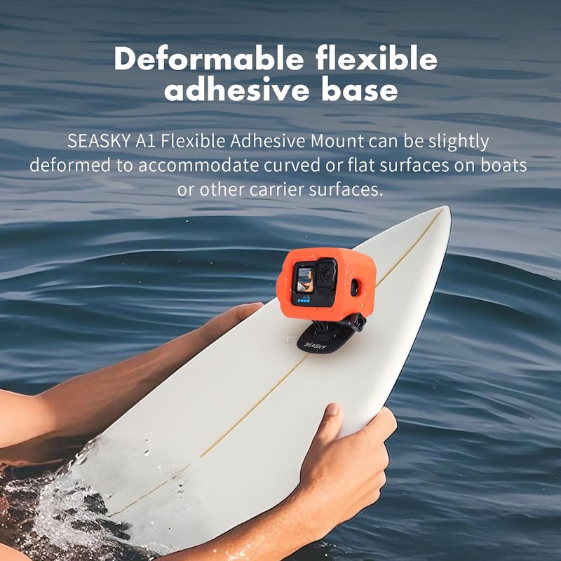 SEASKY Floating Floaty Protector Case & A1 Flexible Adhesive Mount Kit Accessories for Gopro Hero 13/12/11//10/9 Black Sports Action Camera - Image 2